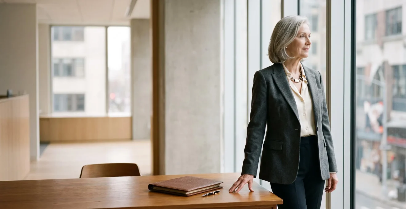 Un consultant expérimenté travaillant dans un bureau épuré et lumineux, symbolisant la transformation de son expertise en offre de conseil à haute valeur ajoutée